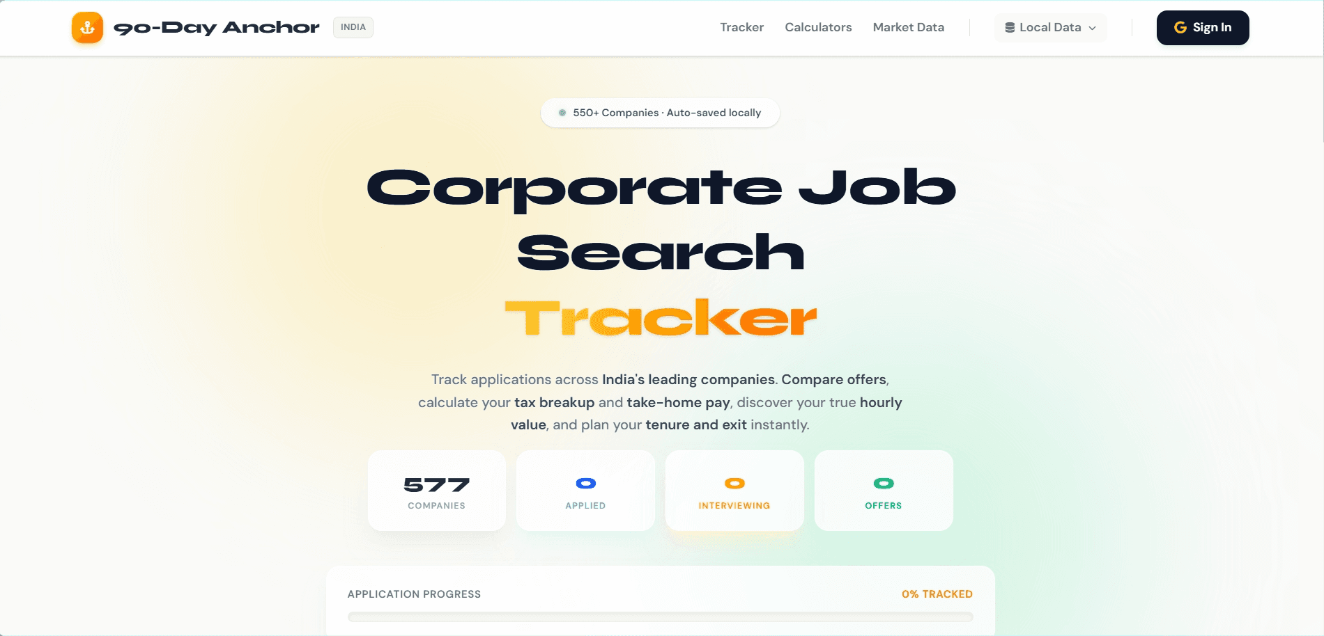 Corporate Job Tracker preview